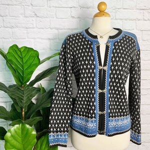 SKJAEVELAND Norway fair isle knit cardigan